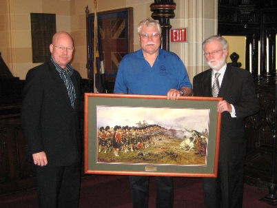 Don Forgan and Russ Hamilton presenting the 2009 George Forgan Award to the Captain