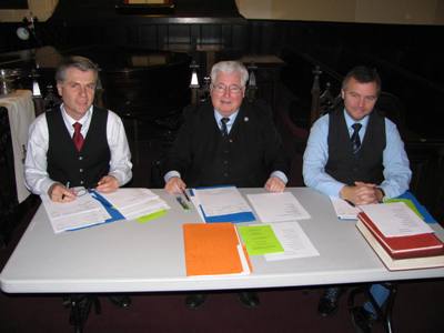 Jack Lee, Reay MacKay, Stuart Liddell - the bench for the Sherriff