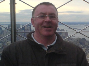 Willie McCallum from deck of the Empire State Building, NYC