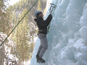 British army ice climbers training in the Rockies